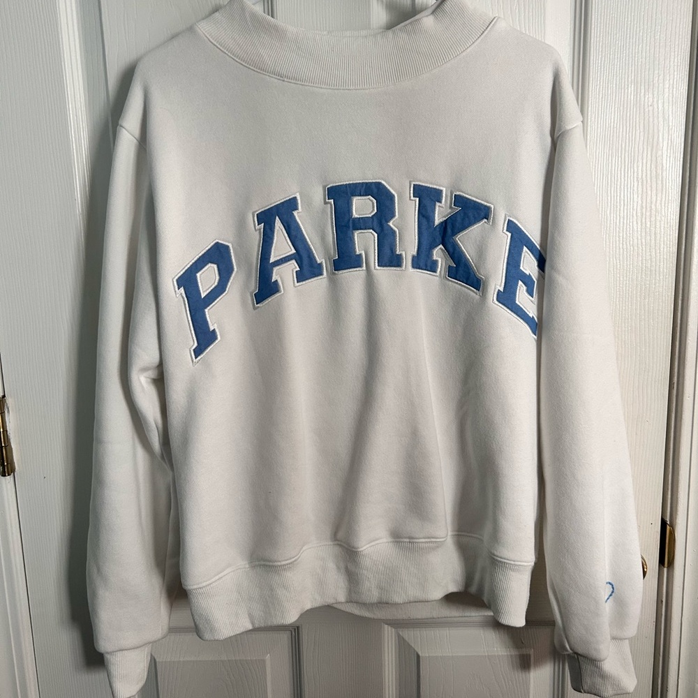 PARKE Mommy + Me Mockneck Sweatshirt Blue S/M